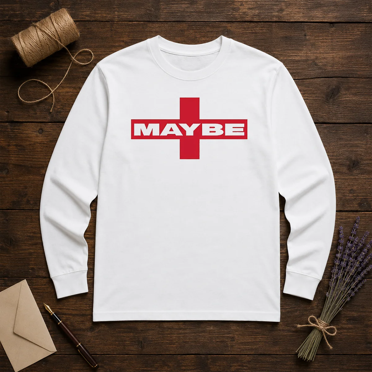 Funny Maybe Mib Minimalist Long Sleeve Shirt
