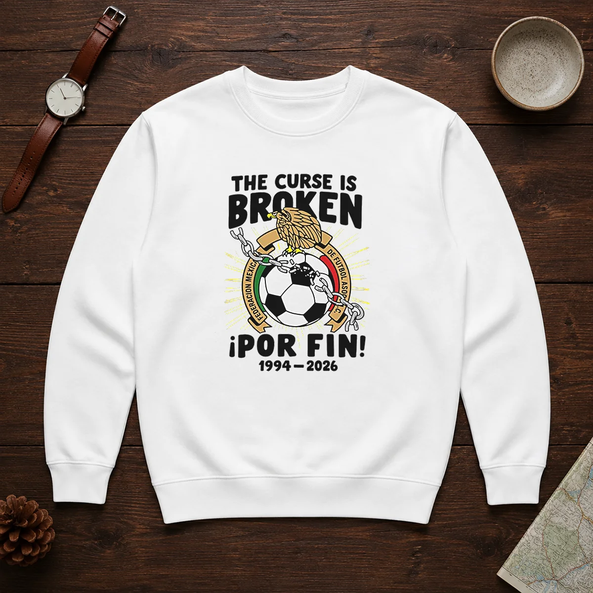 Funny Mexico National Football Team 1994 2026 The Curse Is Broken Por Fin Sweater