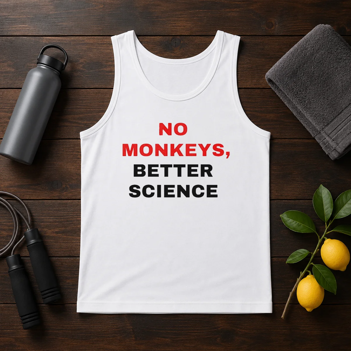 Funny Peta No Monkeys Better Science Tank Top