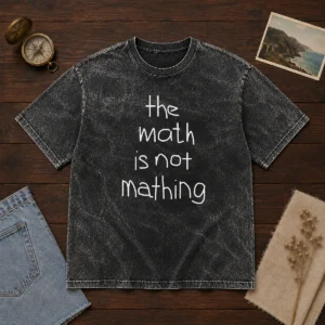 Funny The Math Is Not Mathing Washed T-Shirt