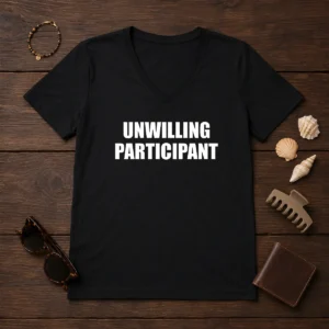 Funny Unwilling Participant V-Neck Shirt