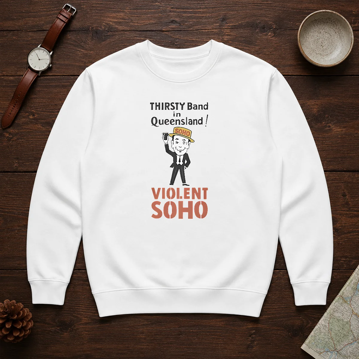 Funny Violent Soho Mr Soho Thirsty Band Queensland Sweater