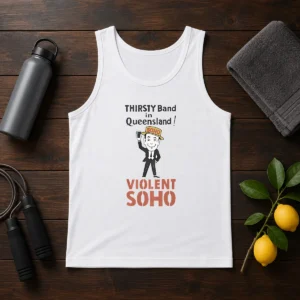 Funny Violent Soho Mr Soho Thirsty Band Queensland Tank Top