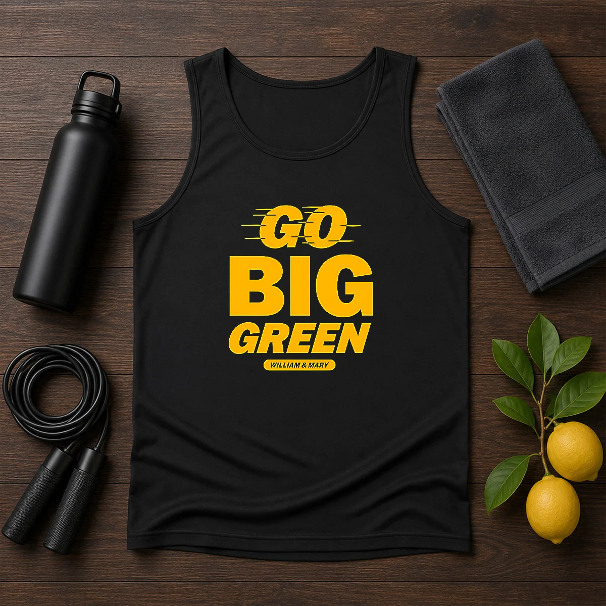 Funny William And Mary Tribe Go Big Green Tank Top
