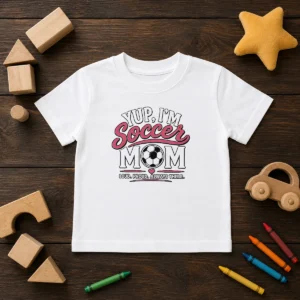 Funny Yup I'M A Soccer Mom Loud Proud Always There Kids T-Shirt
