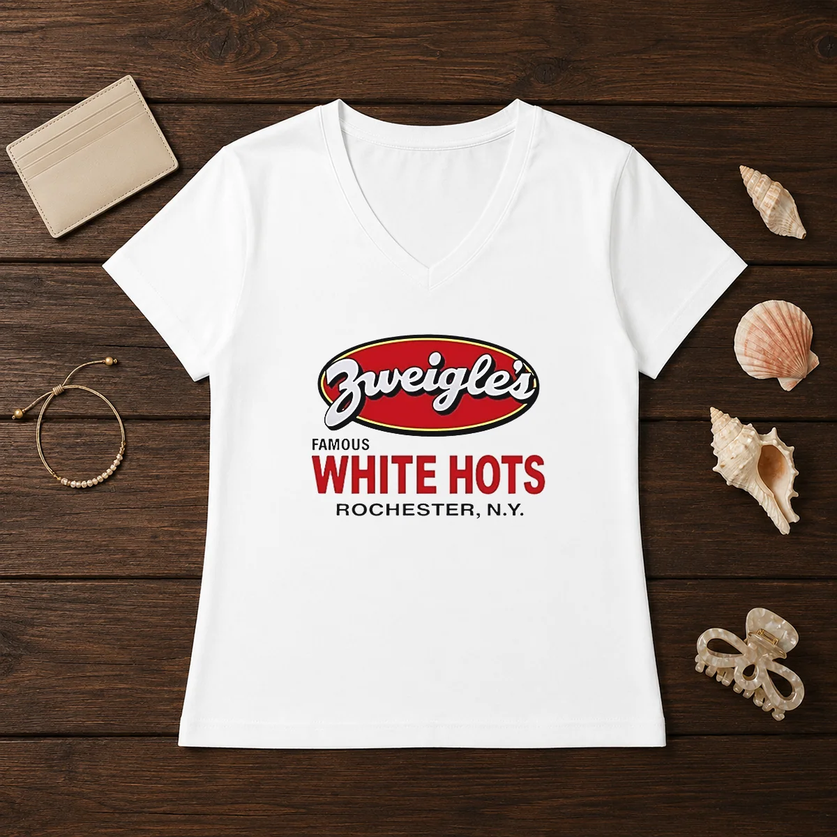 Funny Zweigle'S Famous White Hots Rochester V-Neck Shirt Funny Zweigle'S Famous White Hots Rochester V-Neck Shirt