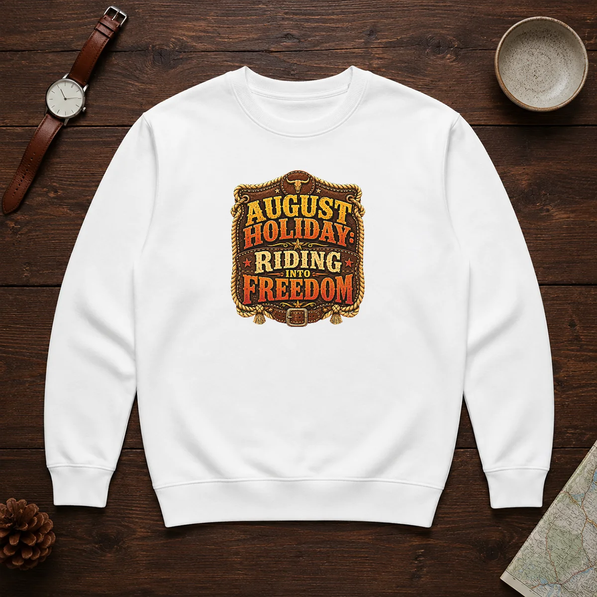 Good August Holiday Western Freedom Ride Sweater