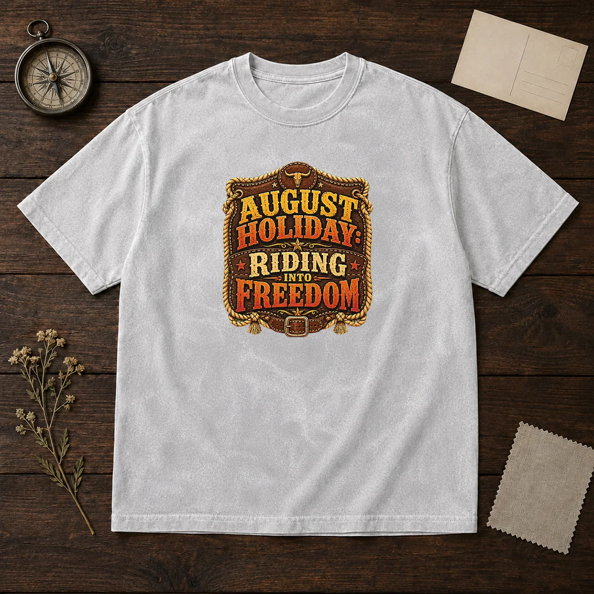 Good August Holiday Western Freedom Ride Washed T-Shirt
