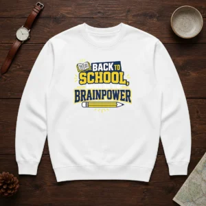 Good Back To School Brainpower Typography Sweater