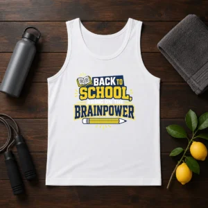 Good Back To School Brainpower Typography Tank Top
