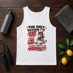 Good Donkey The Only Reason I'M Fat Is Because A Tiny Body Couldn'T All This Personality Tank Top