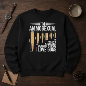 Good I'M Ammosexual I Love Guns Bullet Caliber Chart Sweater