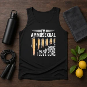 Good I'M Ammosexual I Love Guns Bullet Caliber Chart Tank Top