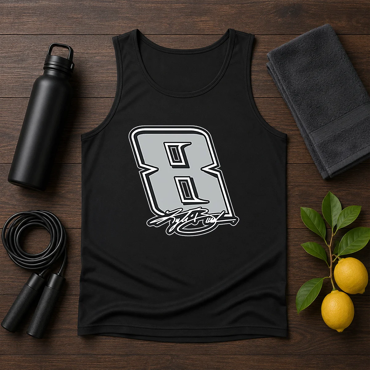 Good Kyle Busch Black No 8 Signature Tank Top
