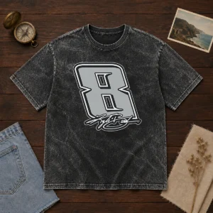 Good Kyle Busch Black No 8 Signature Washed T-Shirt