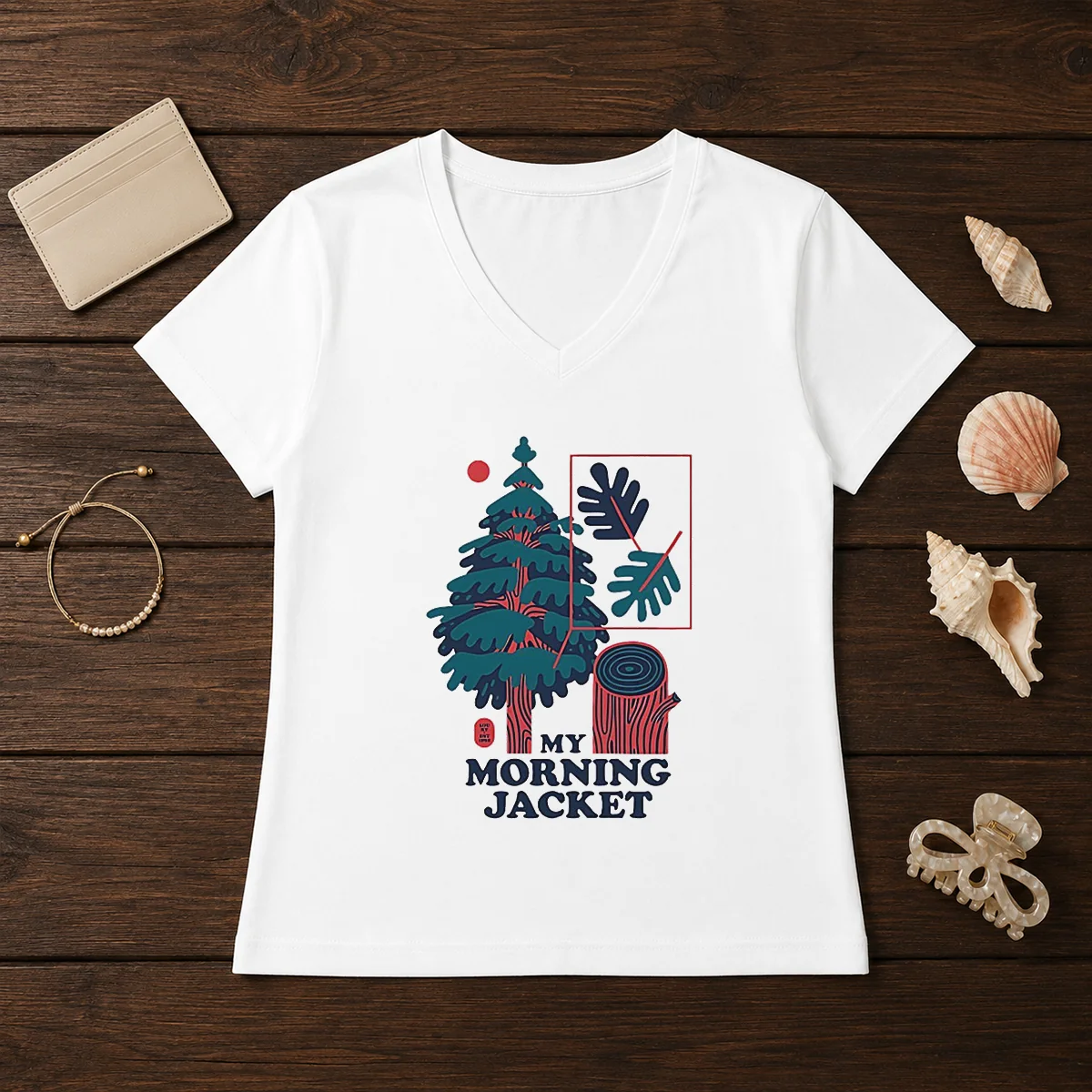 Good My Morning Jacket Tree Logo V-Neck Shirt Good My Morning Jacket Tree Logo V-Neck Shirt