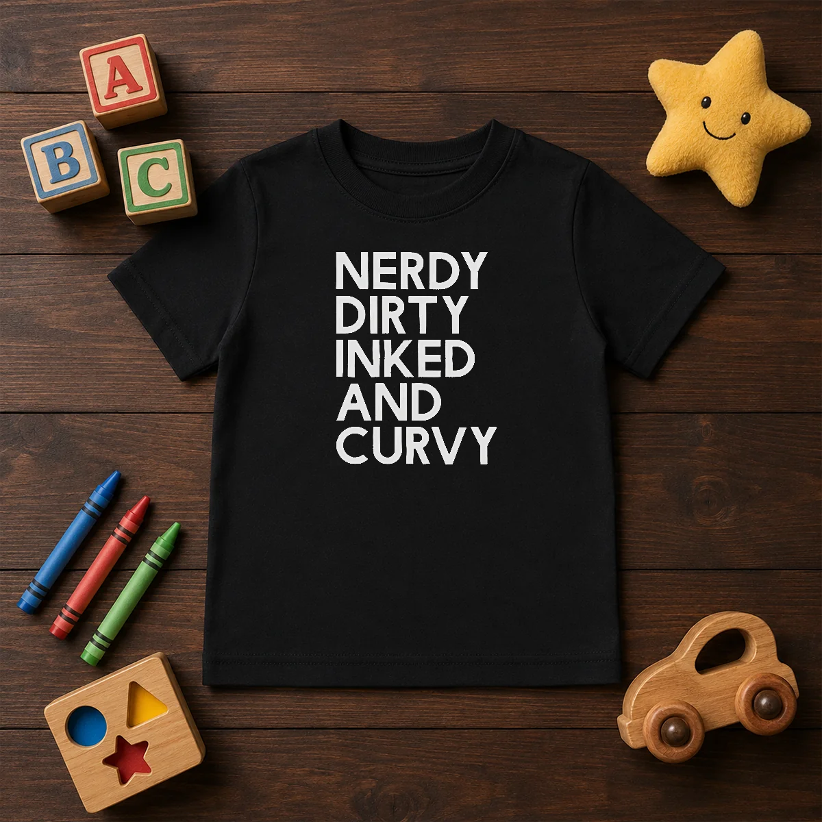 Good Nerdy Dirty Inked And Curvy Kids T-Shirt