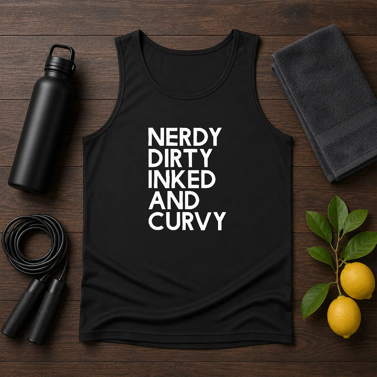 Good Nerdy Dirty Inked And Curvy Tank Top