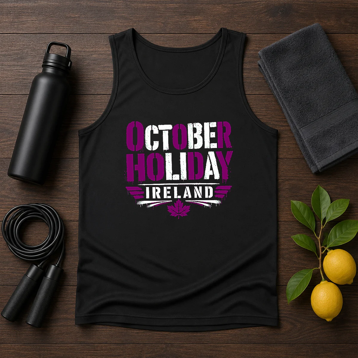 Good October Holiday Ireland Stencil For Cozy Fall Celebrat Tank Top