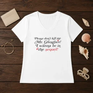 Good Paige Unwritten Please Dont Kill Me Mr Ghostface V-Neck Shirt