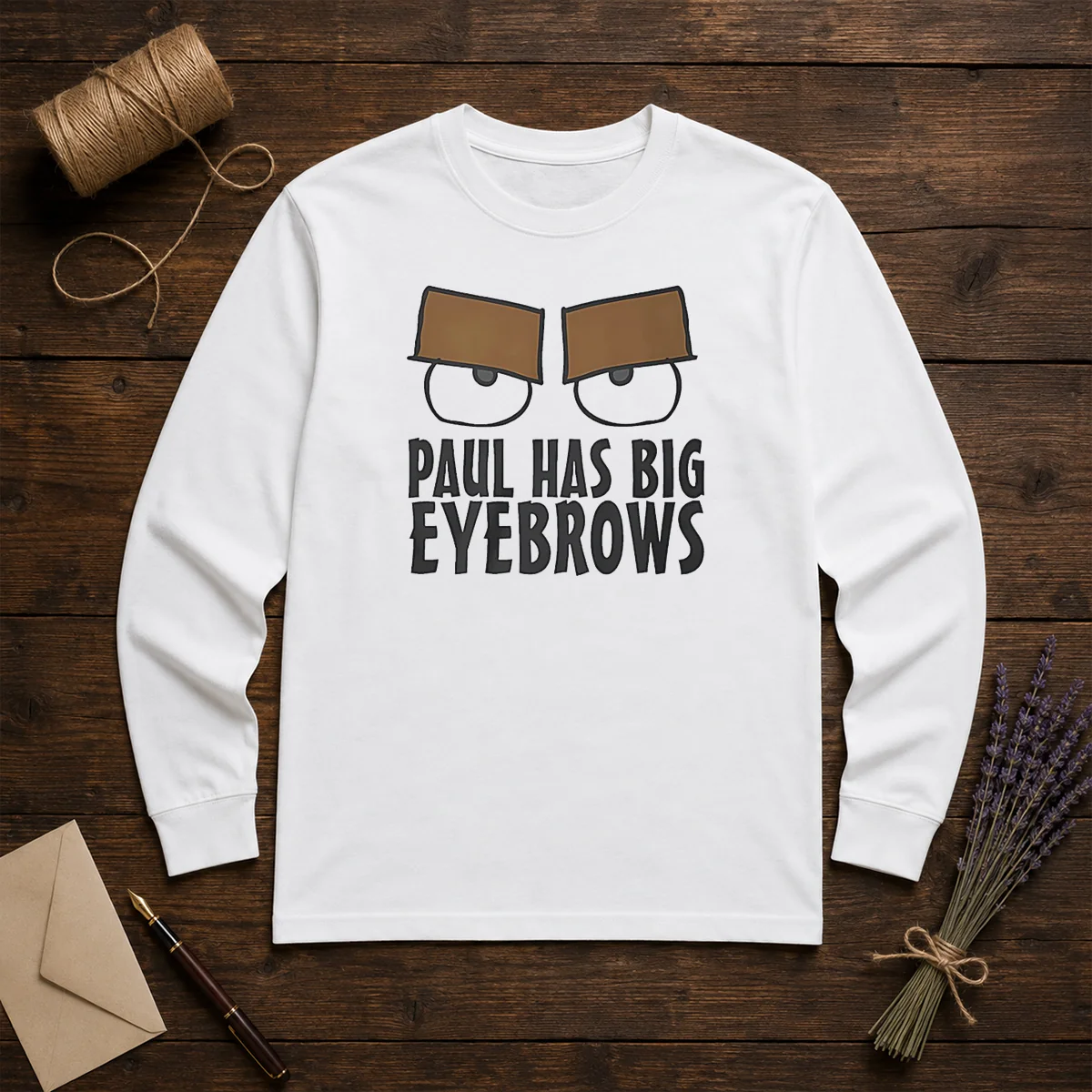 Good Paul Has Big Eyebrows Funny Cartoon Long Sleeve Shirt with vibrant graphic print on comfortable fabric