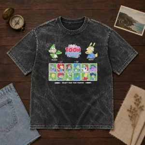 Good Plucky Rocko Darkwing Duck Ren Stimpy Doug Tommy Pickles Pinky The Tick Bart Goku 90s Toon Throwdown Select Your Toon Fighter Washed