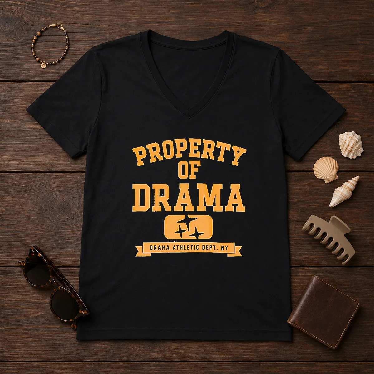 Good Property Of Drama Athletic Dept V-Neck Shirt Good Property Of Drama Athletic Dept V-Neck Shirt