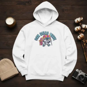 Good San Diego Wave Mascot Soccer Ball Character Hoodie