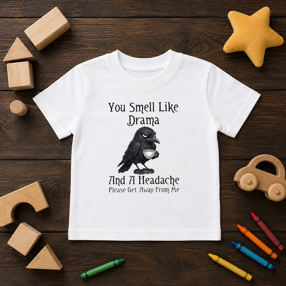 Good Sarcastic Bird Lovers You Smell Like Drama And A Headache Get Away From Me Kids T-Shirt