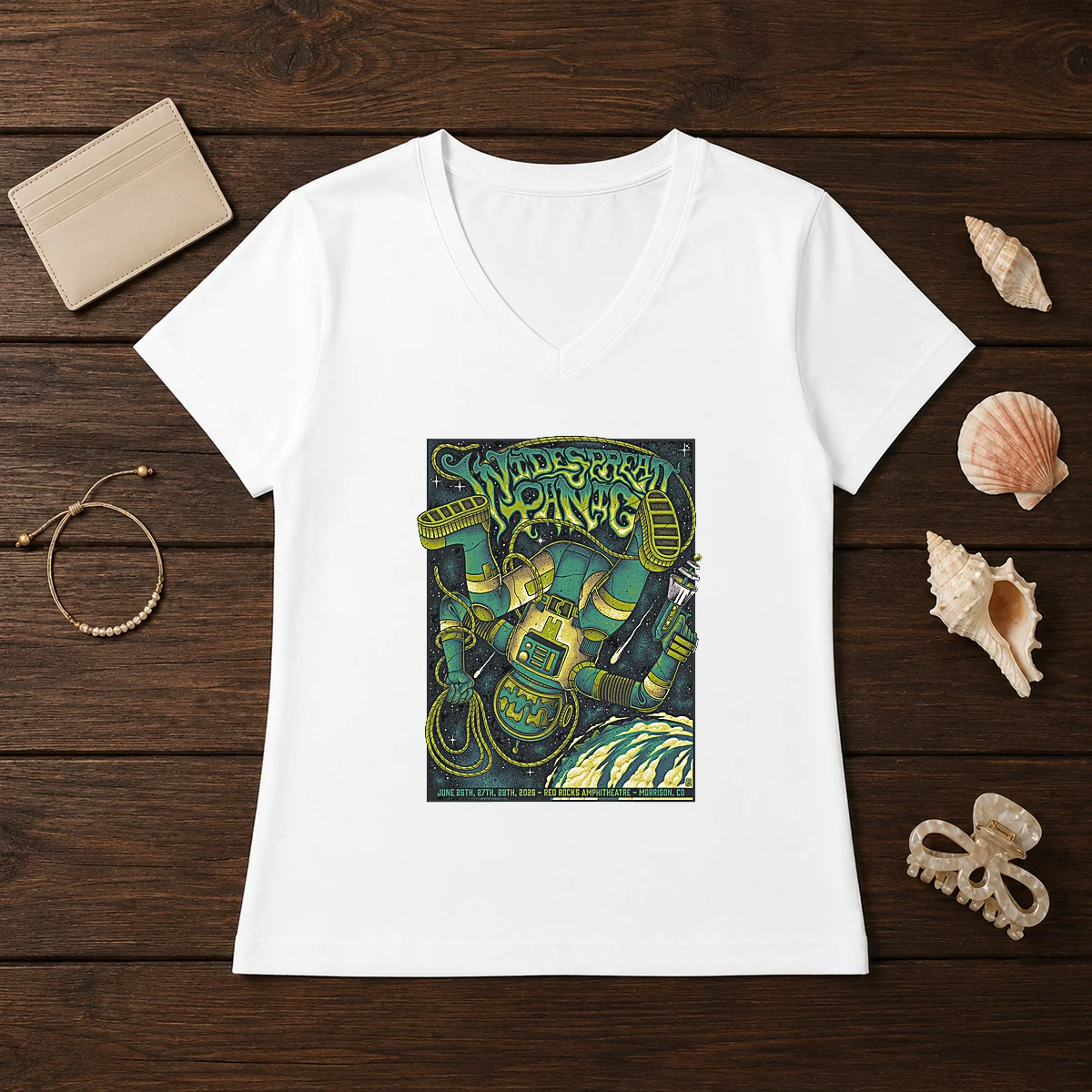 Good Widespread Panic Red Rocks Amphitheatre V-Neck Shirt Good Widespread Panic Red Rocks Amphitheatre V-Neck Shirt
