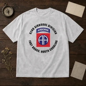 Hot 82nd Airborne Division Fort Bragg Military Washed T-Shirt