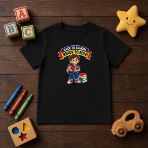 Hot Back To School Ready To Rule Vector Kids T-Shirt