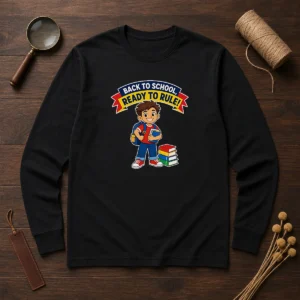 Hot Back To School Ready To Rule Vector Long Sleeve Shirt
