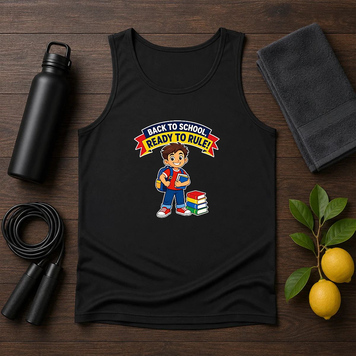 Hot Back To School Ready To Rule Vector Tank Top