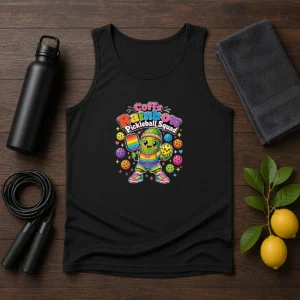 Hot Coffs Rainbow Pickleball Squad Kawaii Tank Top