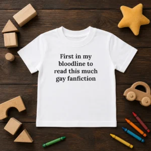 Hot First In My Bloodline To Read This Much Gay Fanfiction Kids T-Shirt