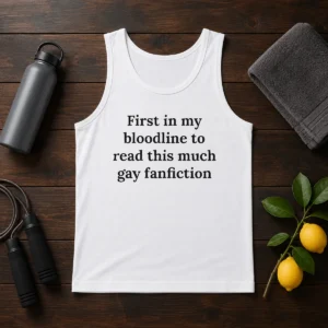 Hot First In My Bloodline To Read This Much Gay Fanfiction Tank Top