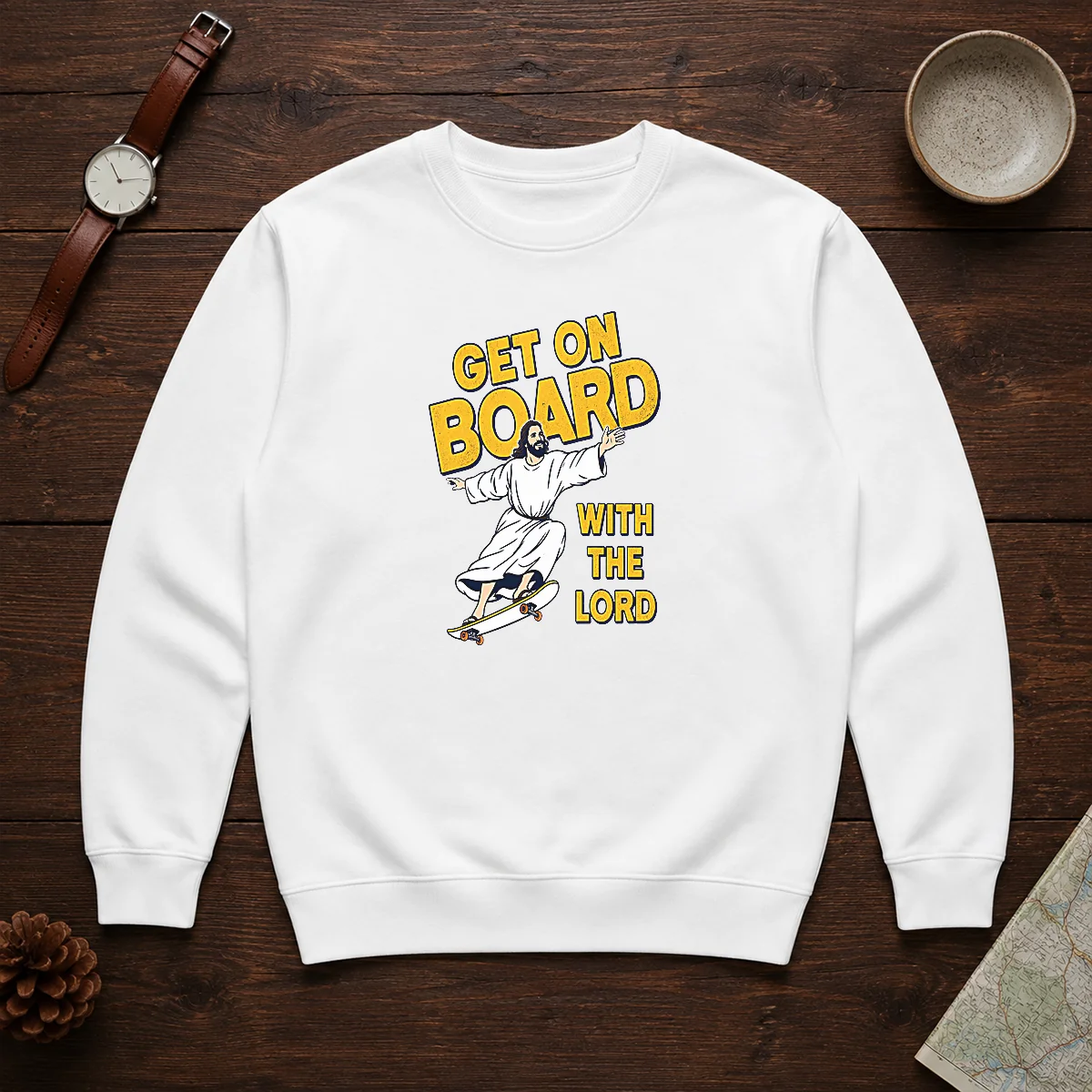 Hot Get On Board With The Lord Skateboarding Sweater