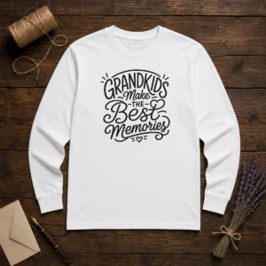 Hot Grandparents Day Grandkids Make The Best Memories Lin Long Sleeve Shirt