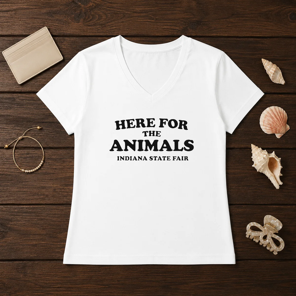 Hot Here For The Animals Indiana V-Neck Shirt Hot Here For The Animals Indiana V-Neck Shirt