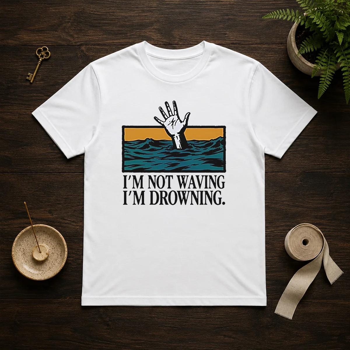 Hot I'M Not Waving I'M Drowning Shirt Hot I'M Not Waving I'M Drowning Shirt