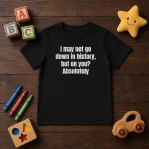 Hot I May Not Go Down In History But On You Absolutely Kids T-Shirt