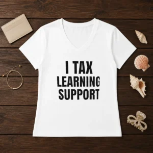 Hot I Tax Learning Support V-Neck Shirt