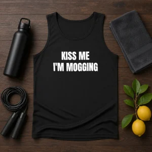 Hot Kiss Me I'M Mogging Looksmaxxing Meme Tank Top