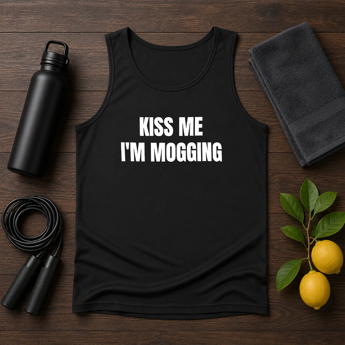 Hot Kiss Me I'M Mogging Looksmaxxing Meme Tank Top