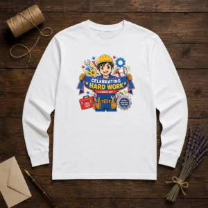 Hot Labour Day Celebration Anime For Proud Workers Long Sleeve Shirt