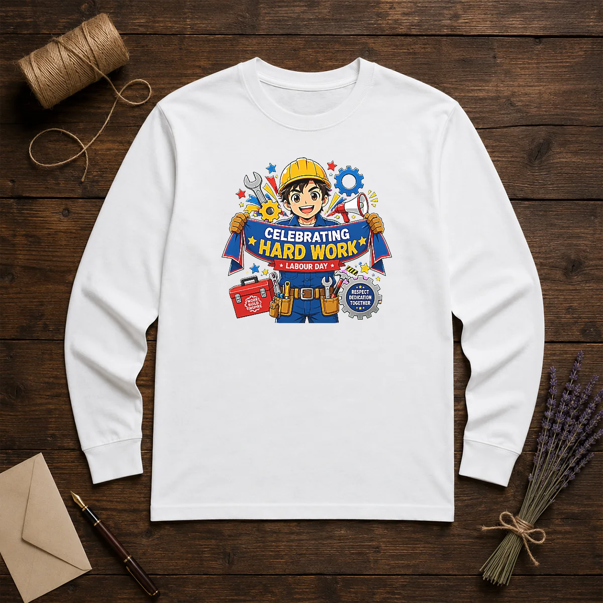 Hot Labour Day Celebration Anime For Proud Workers Long Sleeve Shirt