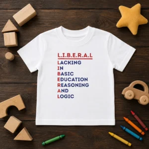 Hot Liberal Lacking In Basic Education Reasoning And Logic Kids T-Shirt