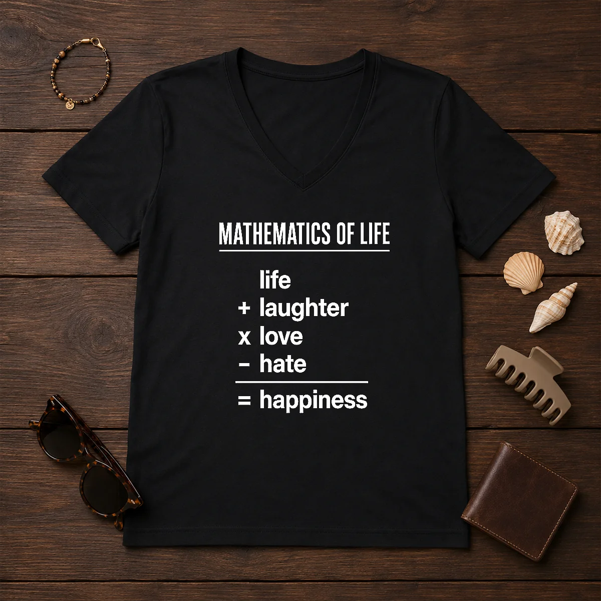 Hot Mathematics Of Life V-Neck Shirt Hot Mathematics Of Life V-Neck Shirt