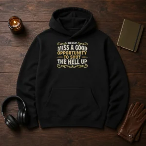 Hot Never Miss A Good Opportunity To Shut The Hell Up Hoodie